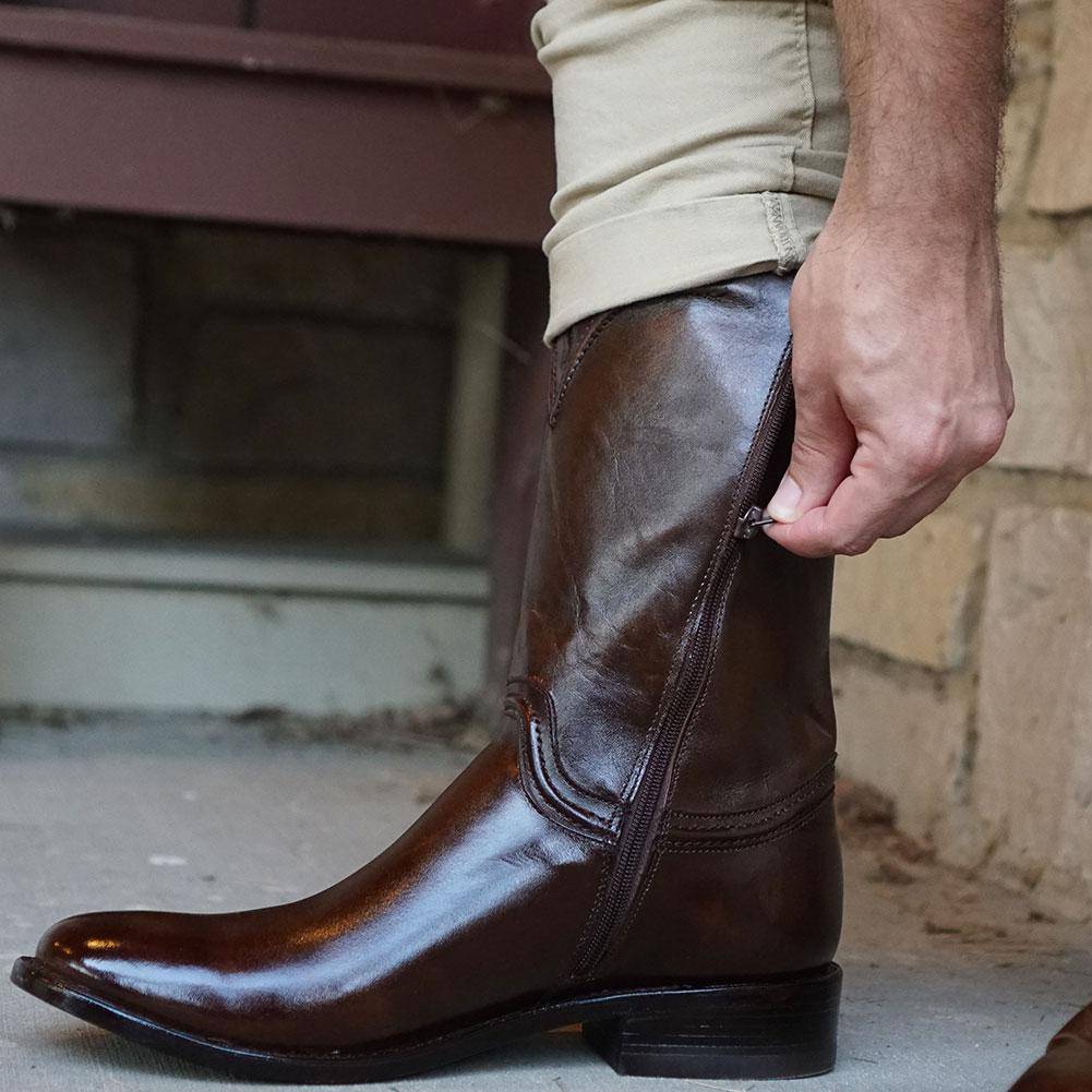 Soto Boots Roper Cowboy Boots for Men | Brown Leather