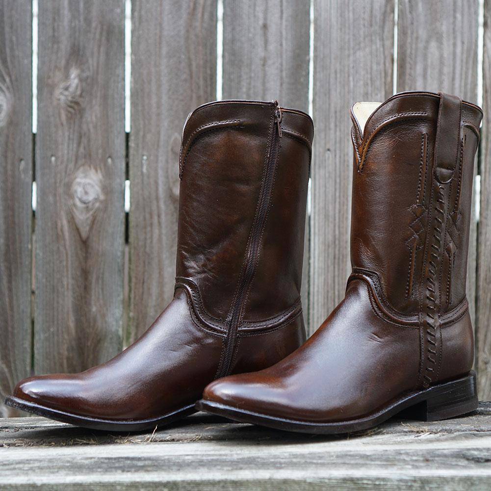 Soto Boots Roper Cowboy Boots for Men | Brown Leather