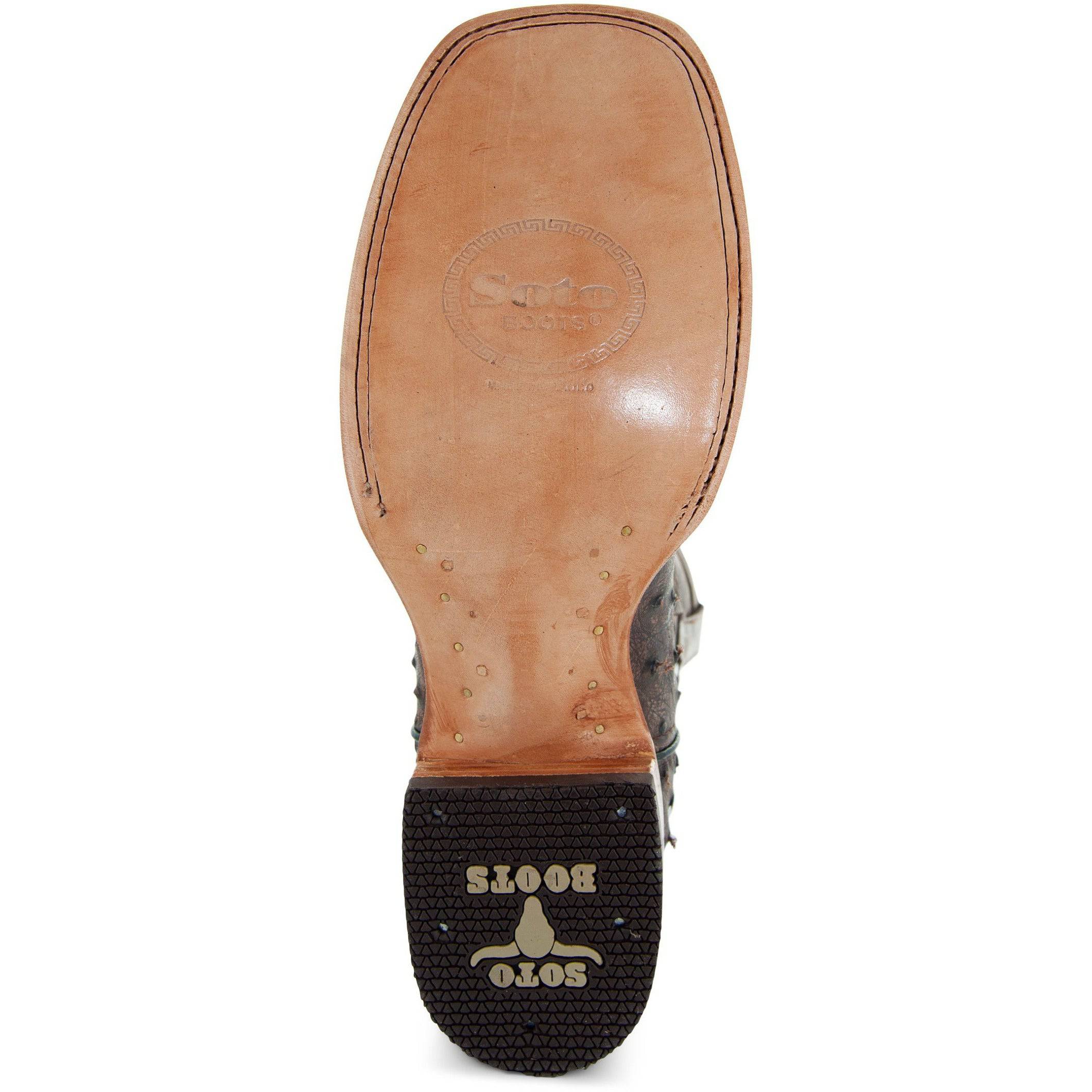 Soto Boots Mens Out of the Wild Ostrich Cowboy Boots