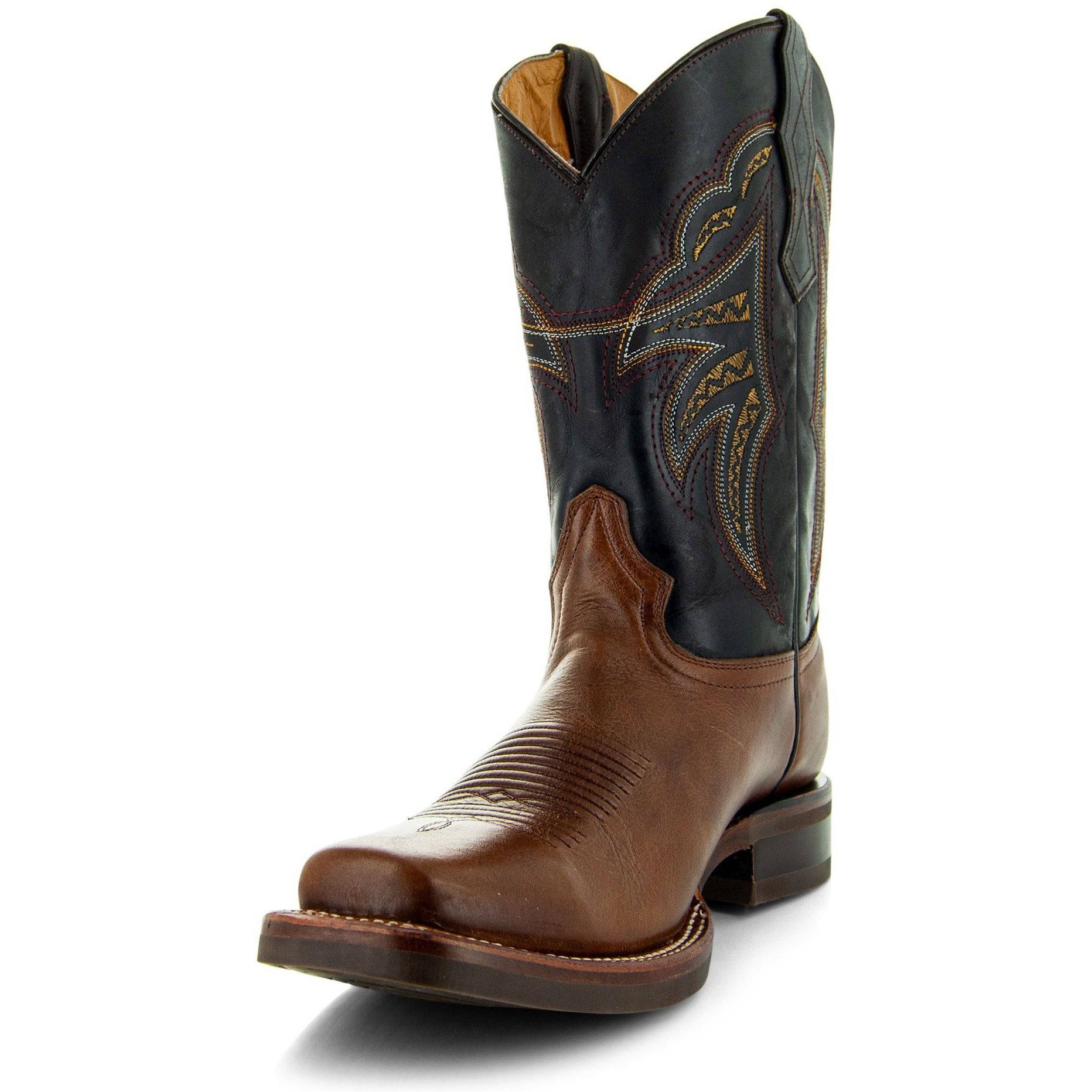 Soto Boots Men's Square Toe Cowboy Boots – Miel Leather | Goodyear Welt | Rubber Sole