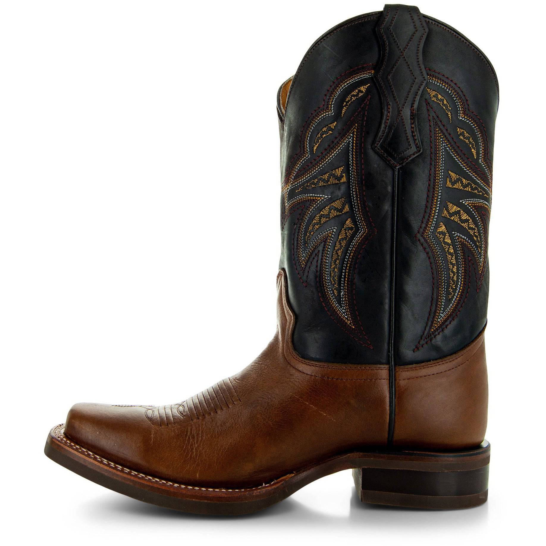 Soto Boots Men's Square Toe Cowboy Boots – Miel Leather | Goodyear Welt | Rubber Sole