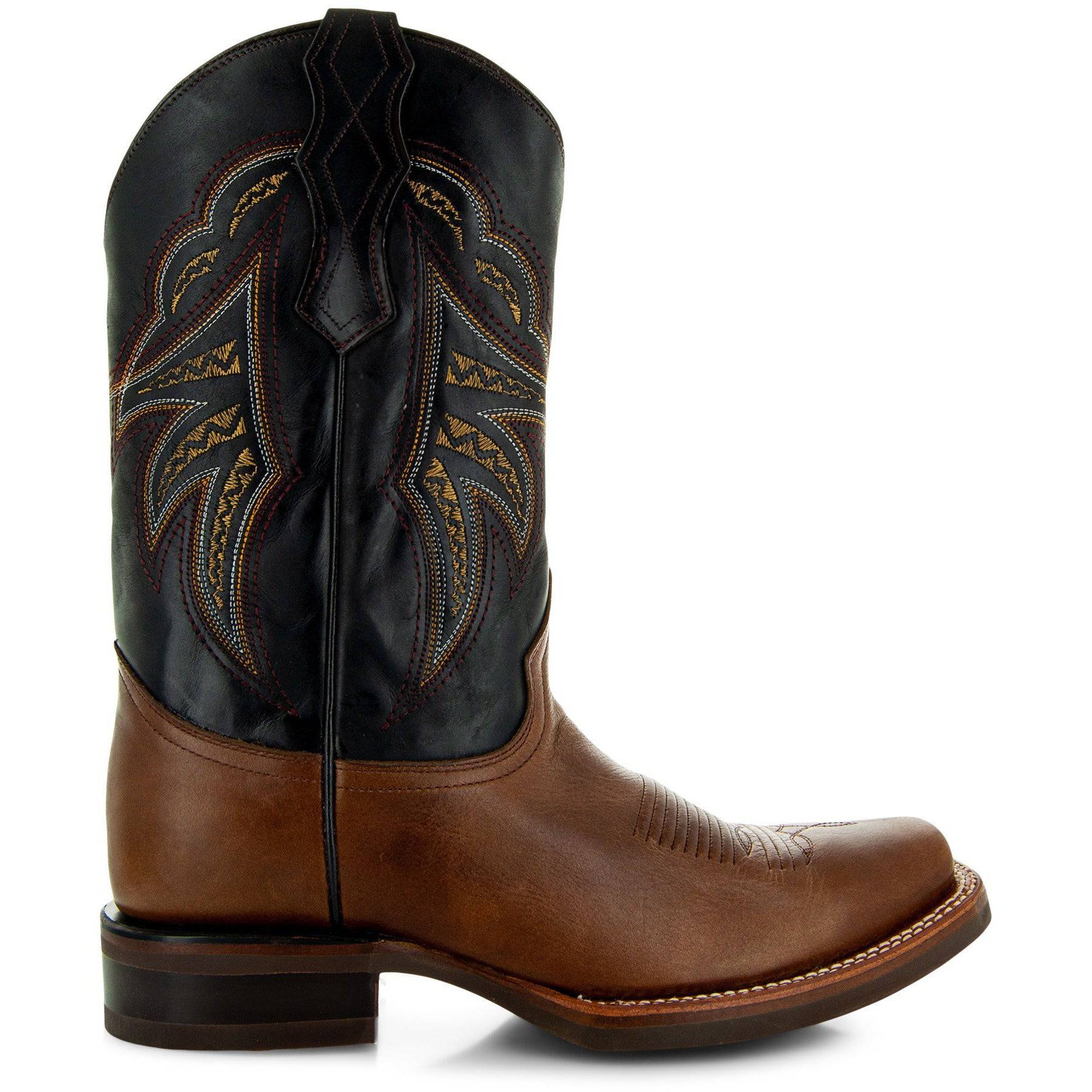 Soto Boots Men's Square Toe Cowboy Boots – Miel Leather | Goodyear Welt | Rubber Sole