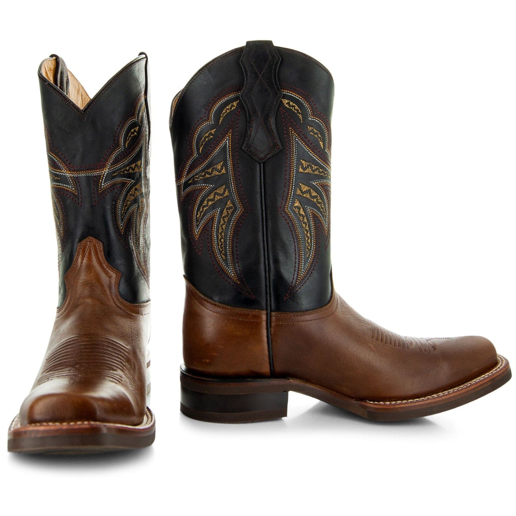 Soto Boots Men's Square Toe Cowboy Boots – Miel Leather | Goodyear Welt | Rubber Sole