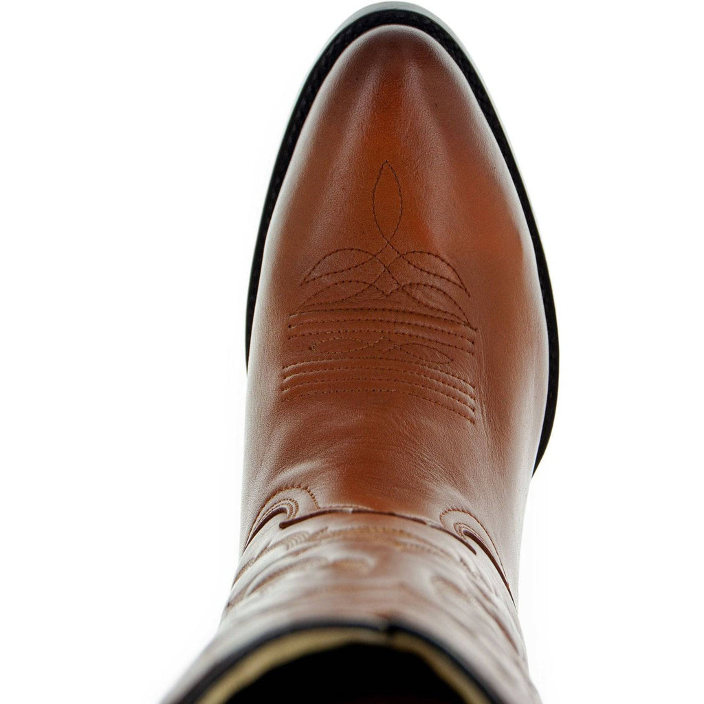 Soto Boots Men's Classic Dress Cowboy Boots – Tan Leather | Round Toe | Goodyear Welt