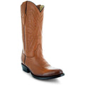 Soto Boots Men's Classic Dress Cowboy Boots – Tan Leather | Round Toe | Goodyear Welt