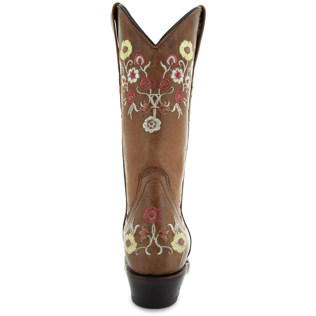 Womens Snipped Toe Western Boots | Soto Boots Tan Leather