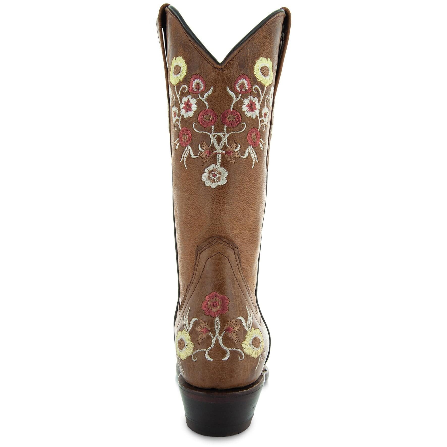 Womens Snipped Toe Western Boots | Soto Boots Tan Leather