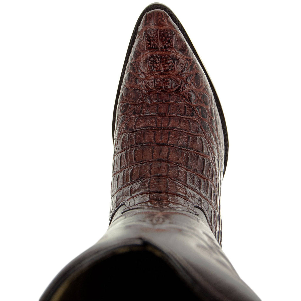 Soto Boots Men's Gator Tail Print Cowboy Boots – Cognac Leather | J Toe | Goodyear Welt