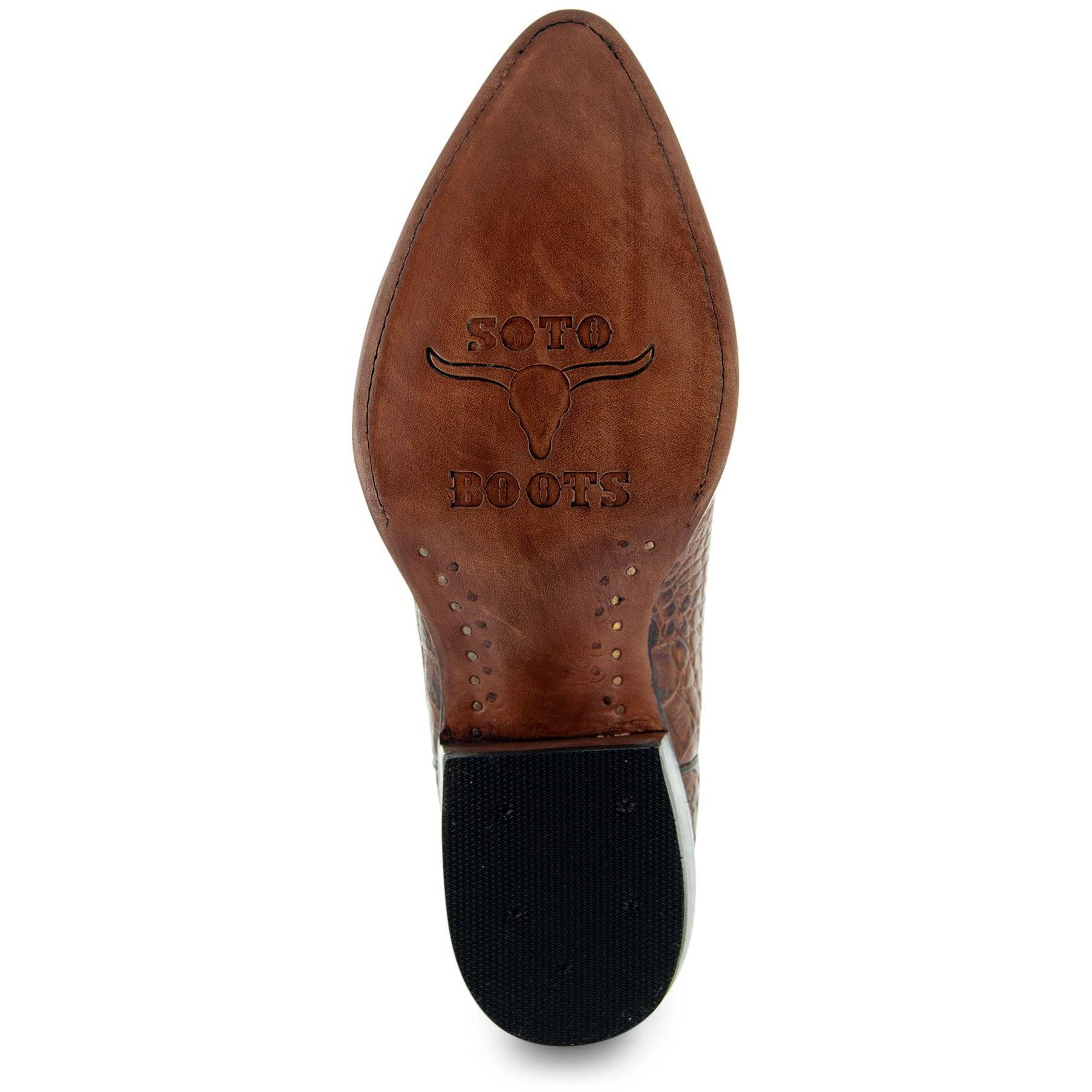 Soto Boots Men's Gator Tail Print Cowboy Boots – Miel Leather | J Toe | Goodyear Welt