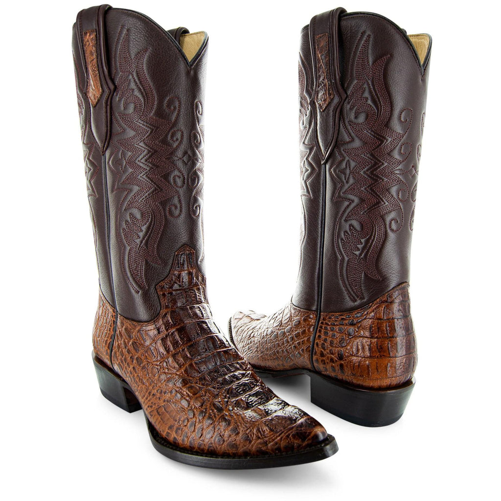 Soto Boots Men's Gator Tail Print Cowboy Boots – Miel Leather | J Toe | Goodyear Welt