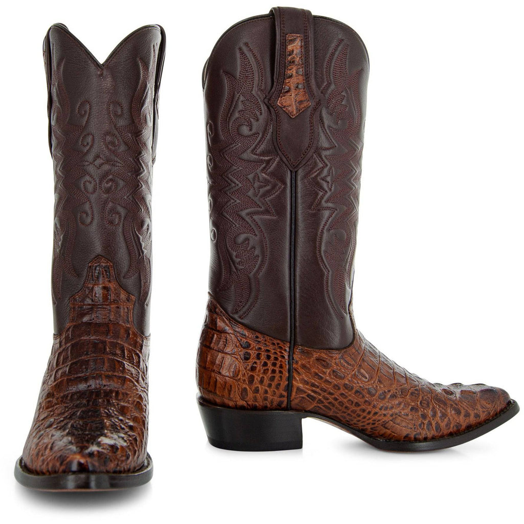 Soto Boots Men's Gator Tail Print Cowboy Boots – Miel Leather | J Toe | Goodyear Welt