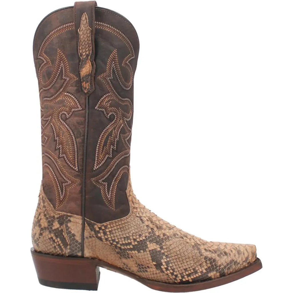 Dan Post Men's Cowboy Western Boot Sturgis – Snip Toe, Genuine Python Skin, Leather Outsole, Removable Orthotic Insole, 1⅜" Cowboy Heel, Exotic Leather Rodeo & Dress Boot