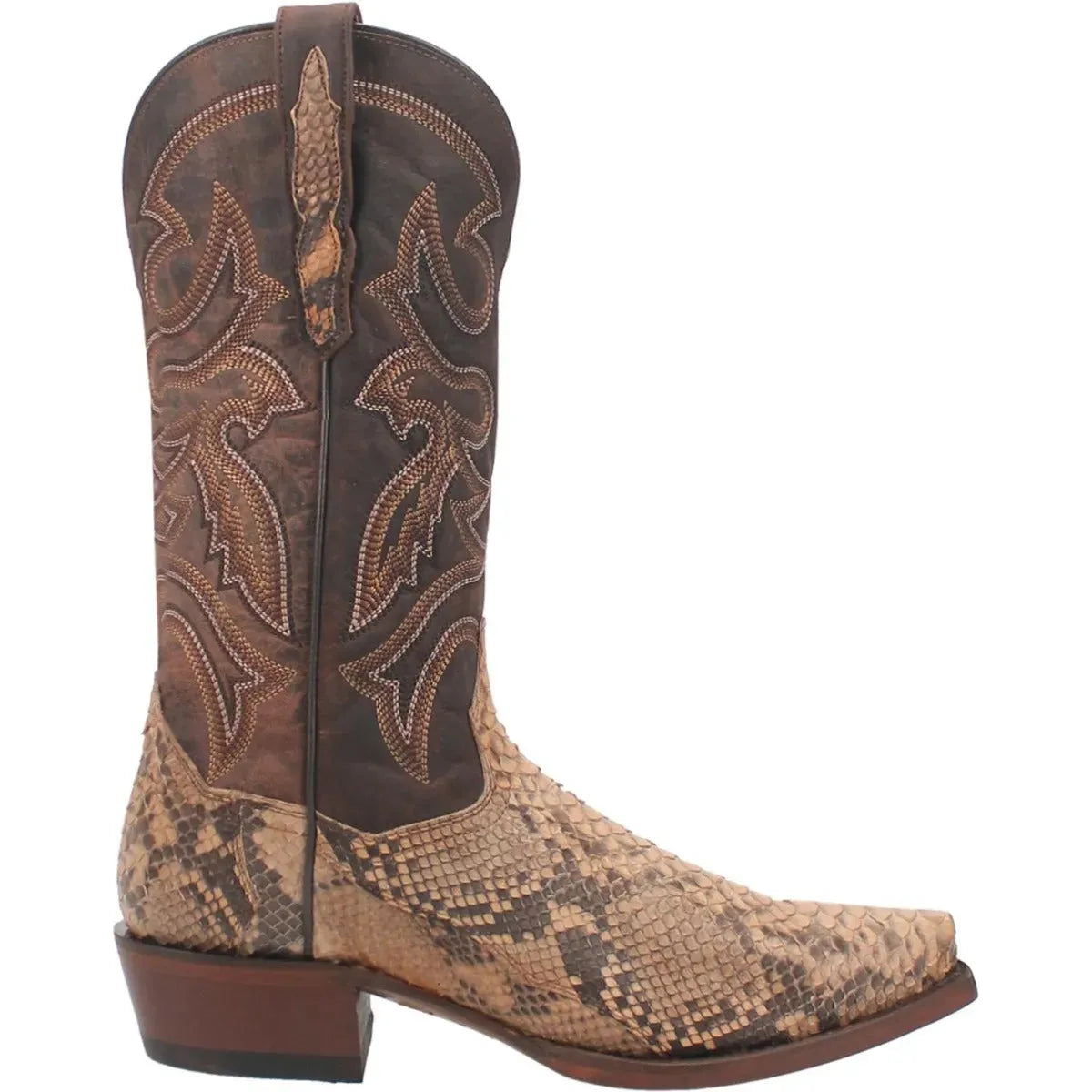 Dan Post Men's Cowboy Western Boot Sturgis – Snip Toe, Genuine Python Skin, Leather Outsole, Removable Orthotic Insole, 1⅜" Cowboy Heel, Exotic Leather Rodeo & Dress Boot