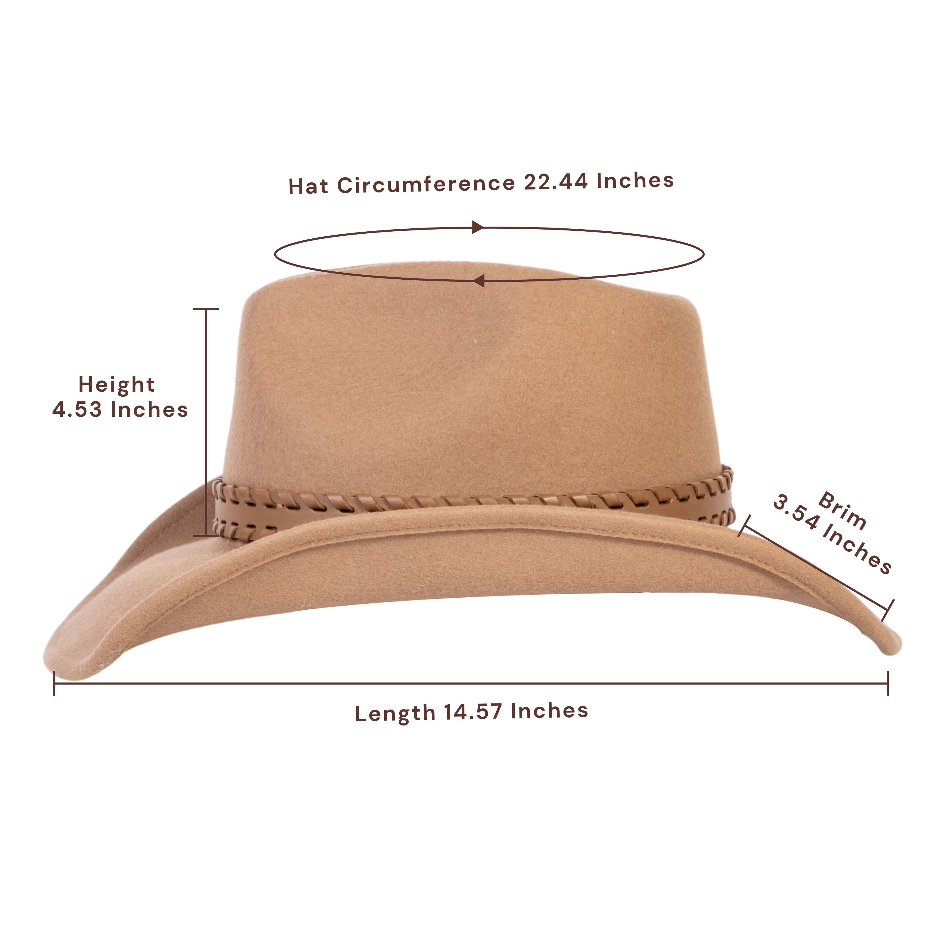 Sundown Tan Wool Felt Cowboy Hat | Mix Brown Western Hat