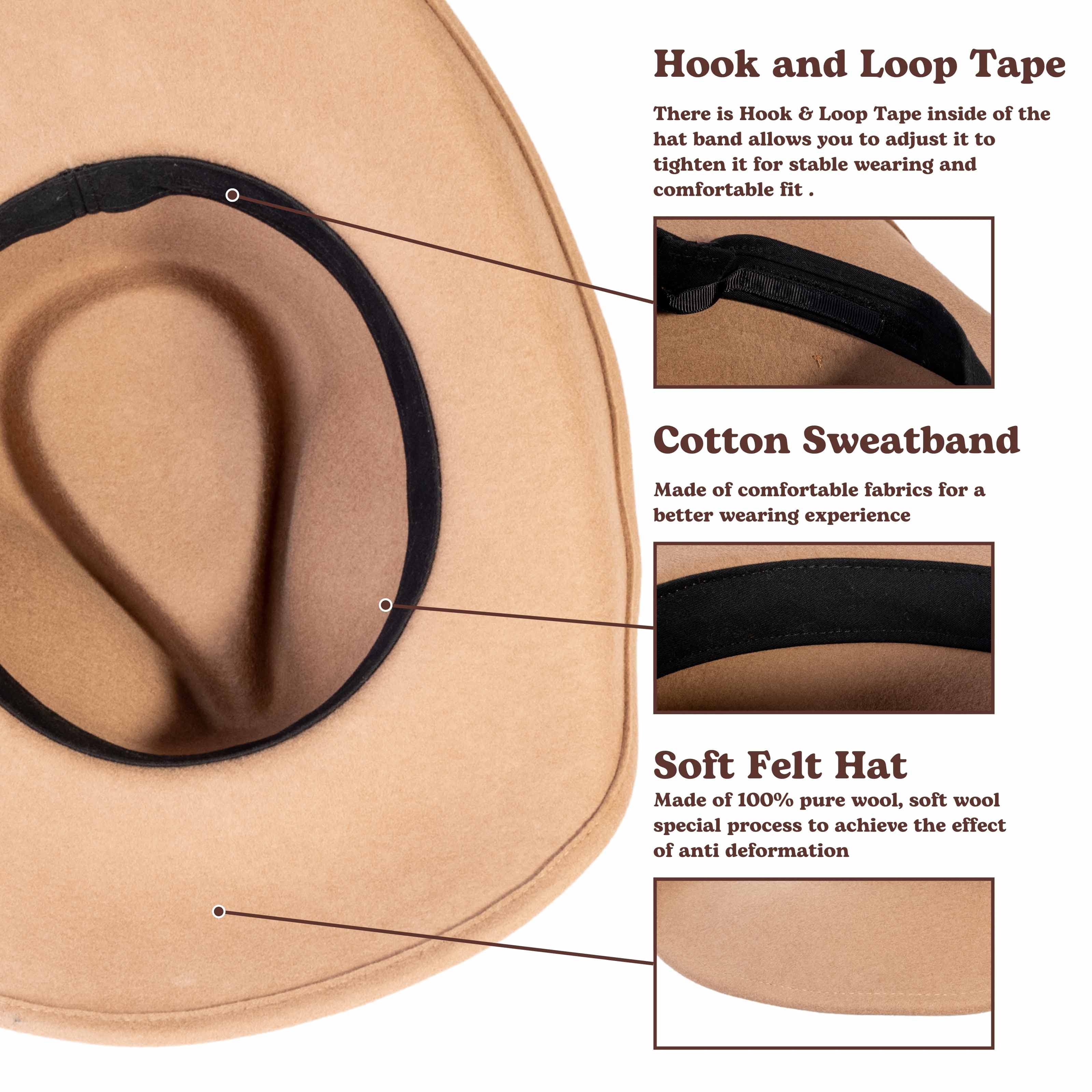 Sundown Tan Wool Felt Cowboy Hat | Mix Brown Western Hat