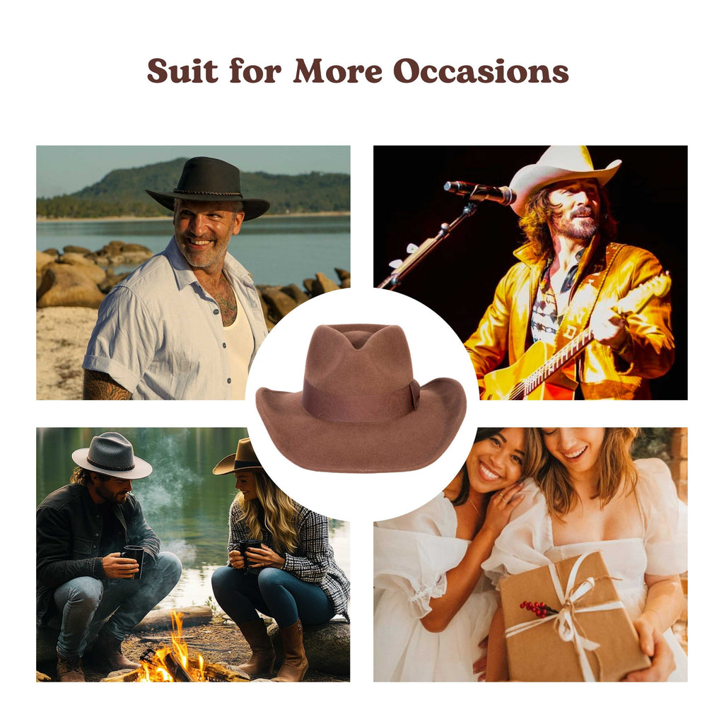 Timber Chestnut Wool Felt Cowboy Hat | Mix Brown Western Hat
