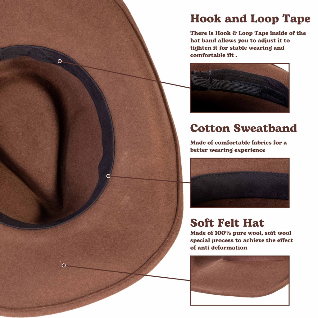 Timber Chestnut Wool Felt Cowboy Hat | Mix Brown Western Hat