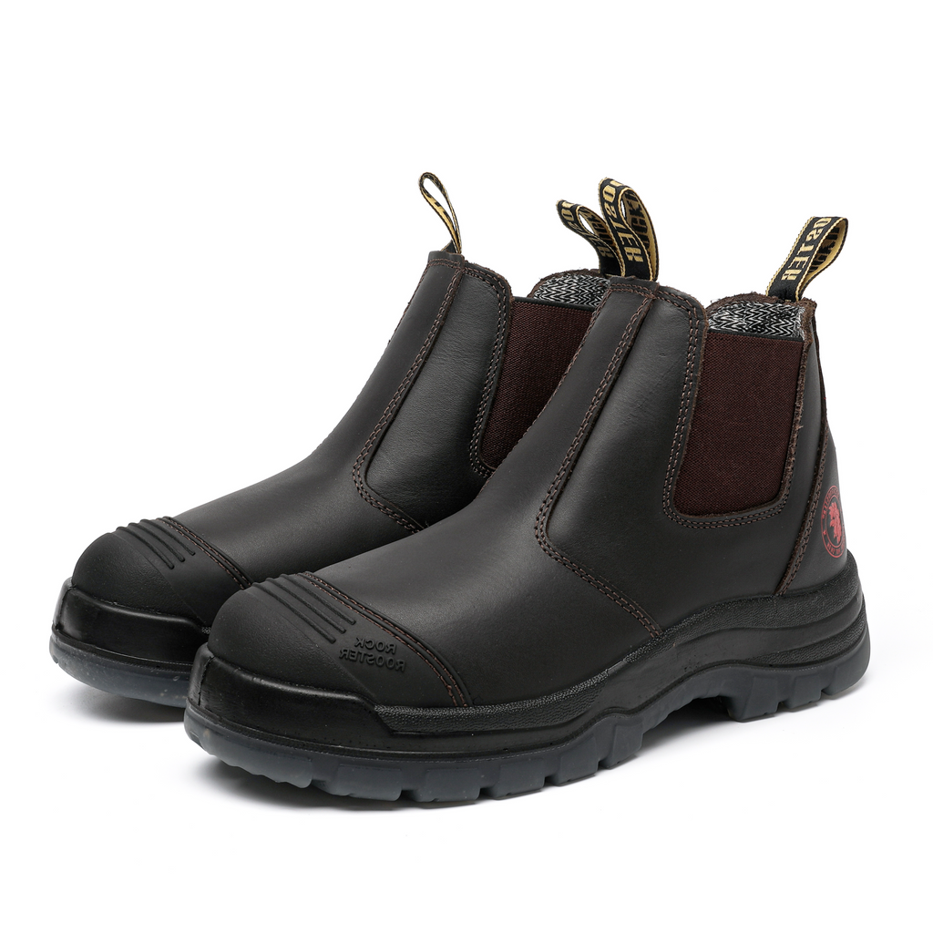 Rockrooster Bakken Dark Brown 6" Men's Chelsea Work Boot