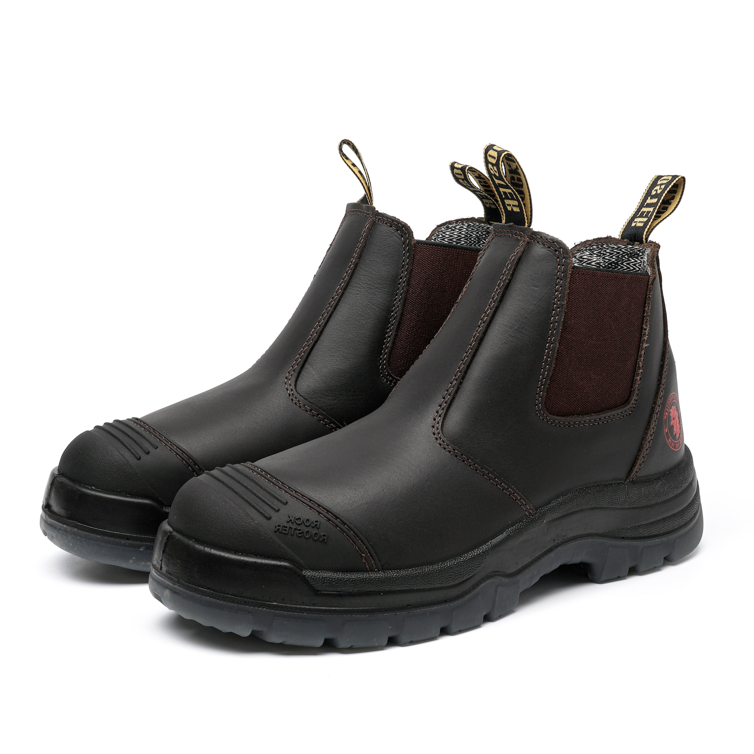 Rockrooster Bakken Dark Brown 6" Men's Chelsea Work Boot