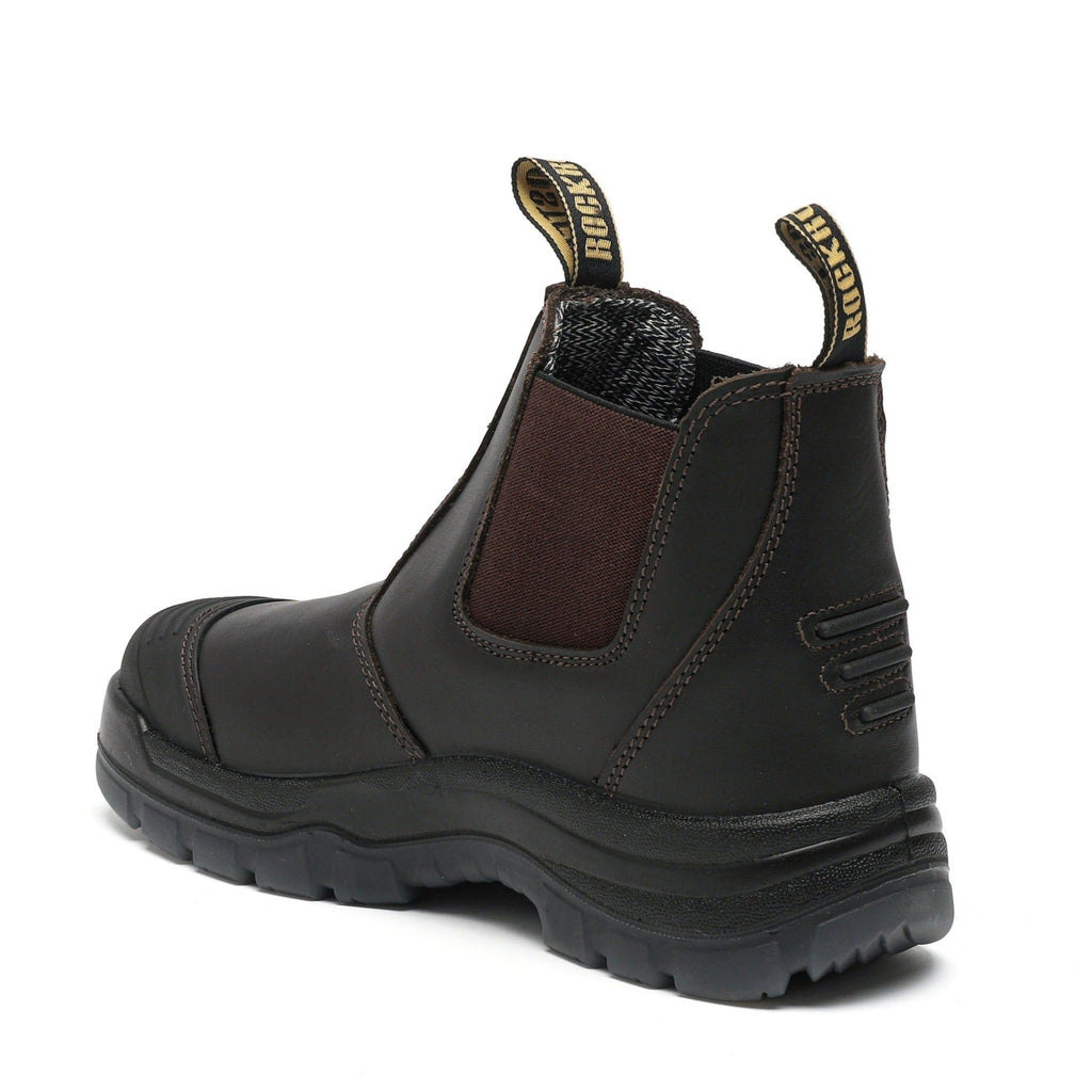 Rockrooster Bakken Dark Brown 6" Men's Chelsea Work Boot
