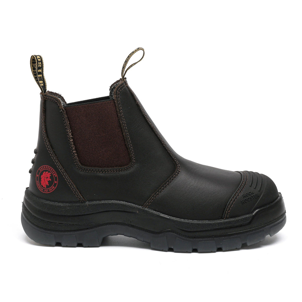 Rockrooster Bakken Dark Brown 6" Men's Chelsea Work Boot